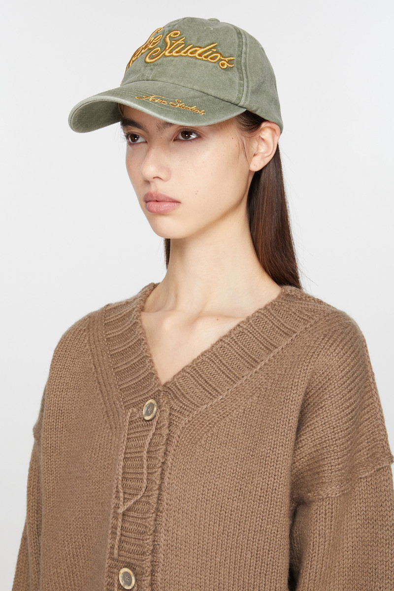 Acne Studios Logo cap - Sage green outlook