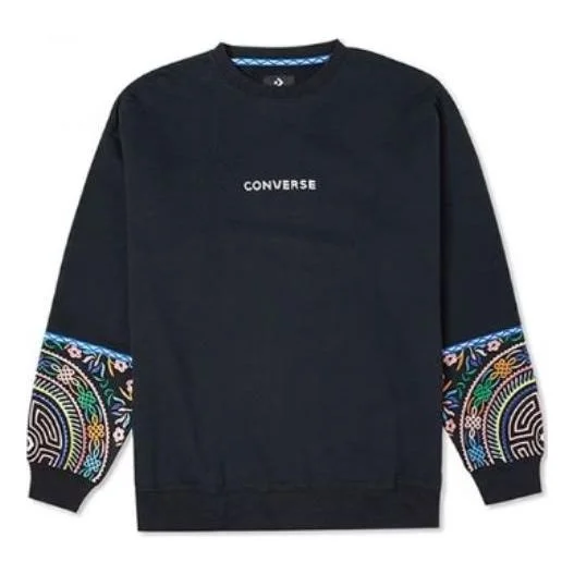 Converse Tapesty Crewneck Sweatshirt 'Black' 10025058-A03 - 1