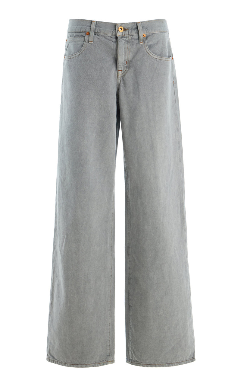 Lexi Rigid Low-Rise Wide-Leg Jeans grey 1