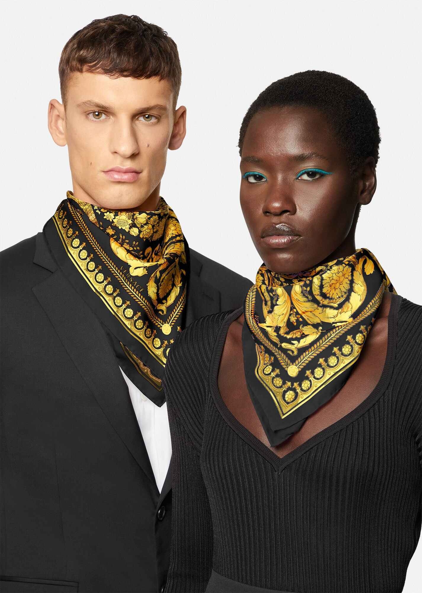 Barocco print scarf - 2