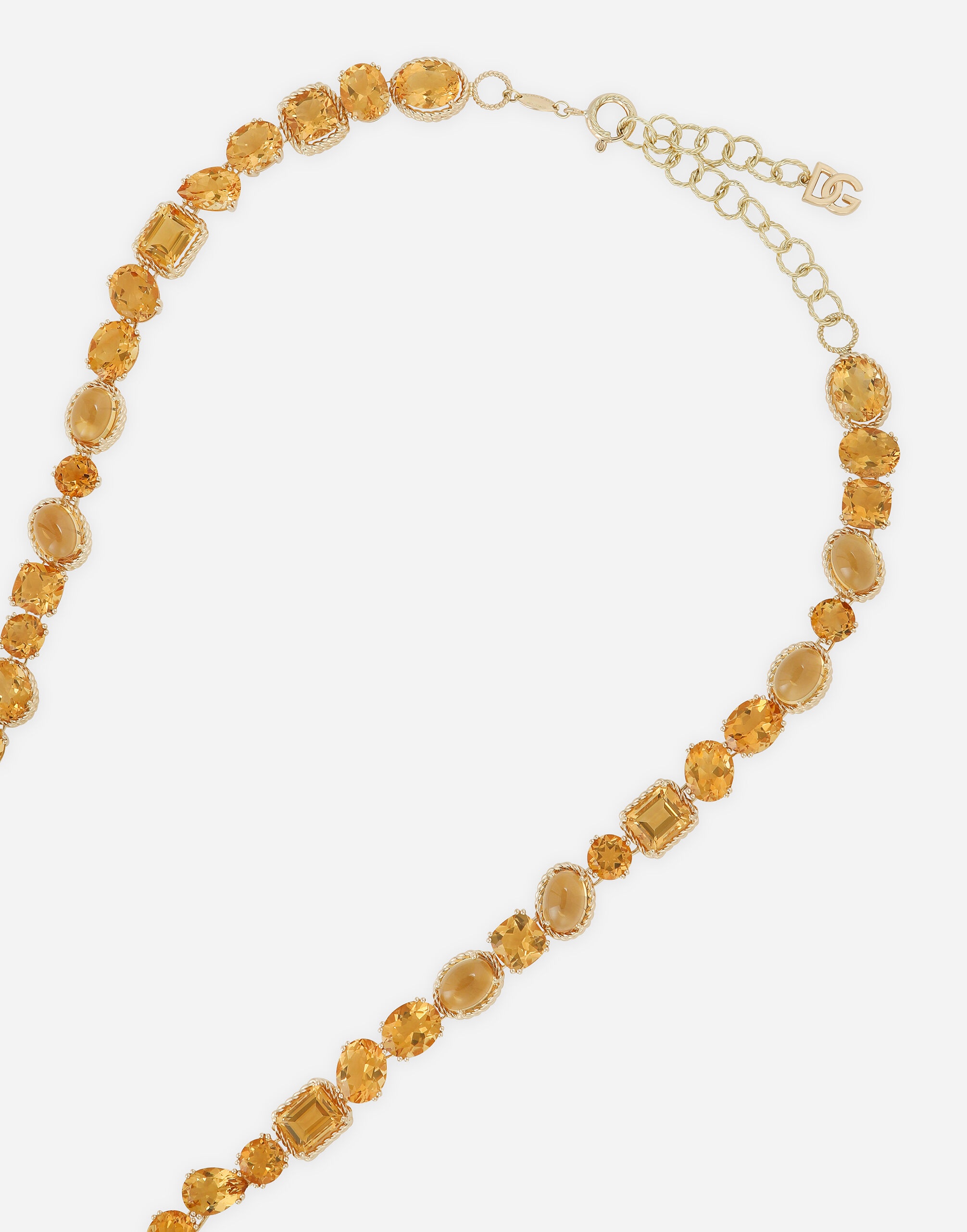 Rainbow Monochrome Necklace 18-carat yellow gold and citrines - 4