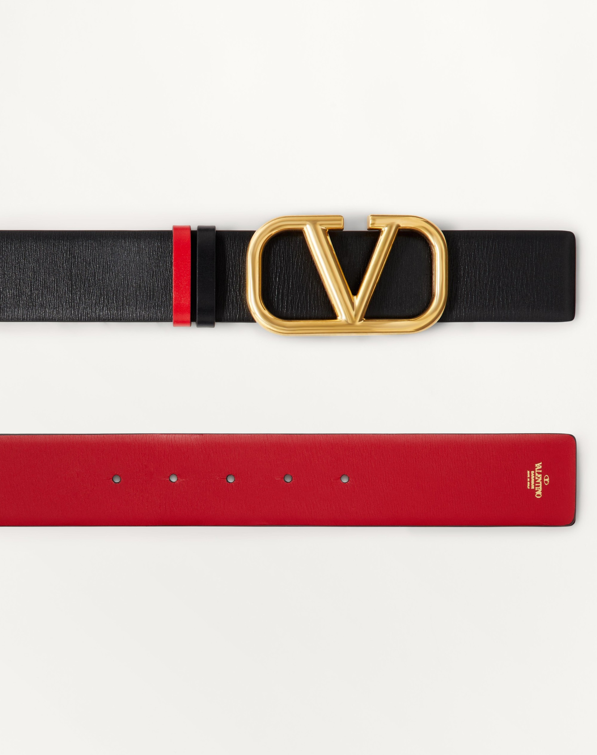 REVERSIBLE VLOGO SIGNATURE BELT IN GLOSSY CALFSKIN 40 MM - 4
