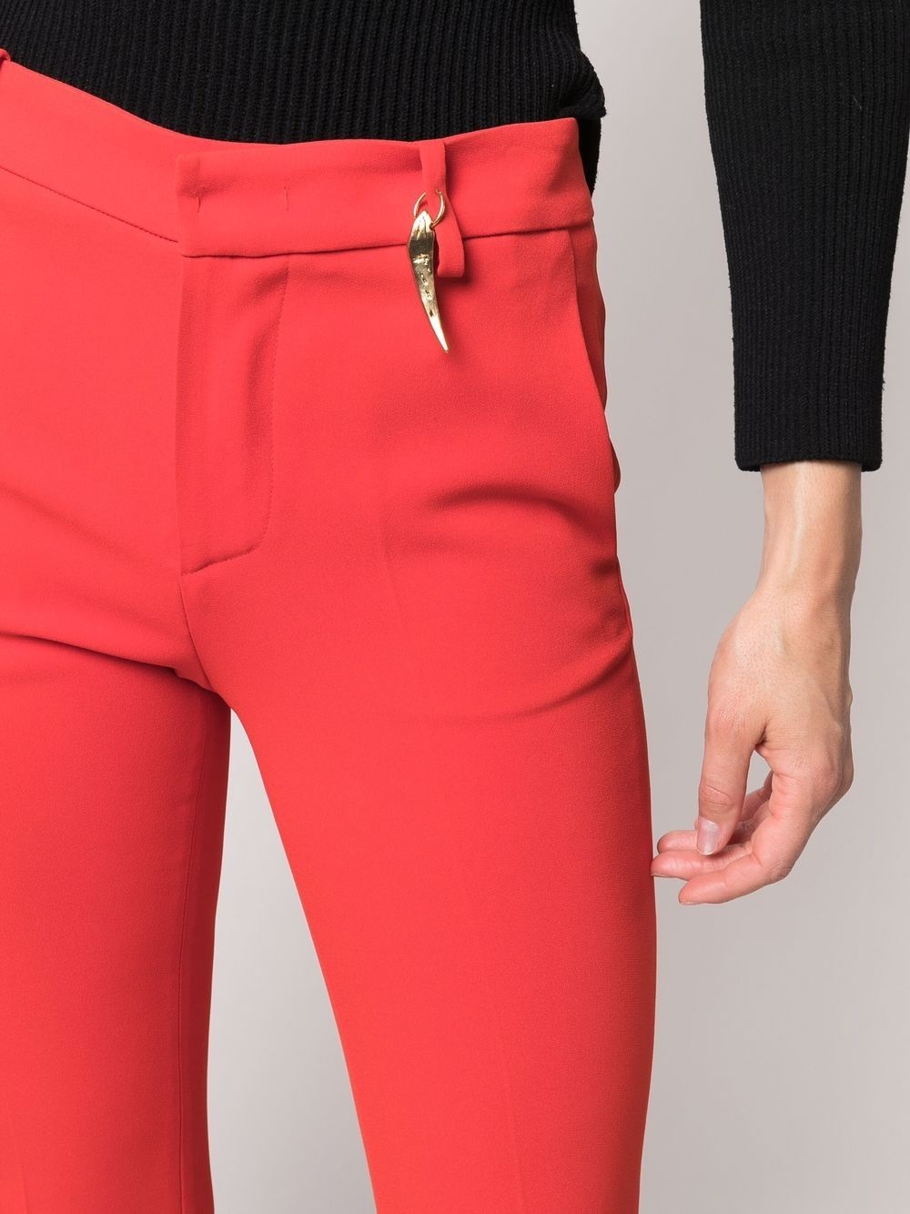 Tiger Tooth-detailed flared trousers - 5