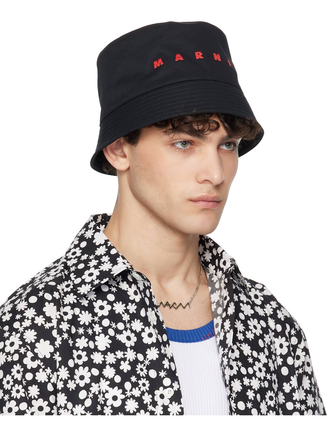 Black Gabardine Bucket Hat - 2