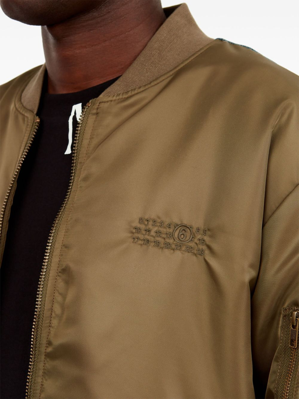 numbers-motif bomber jacket - 7