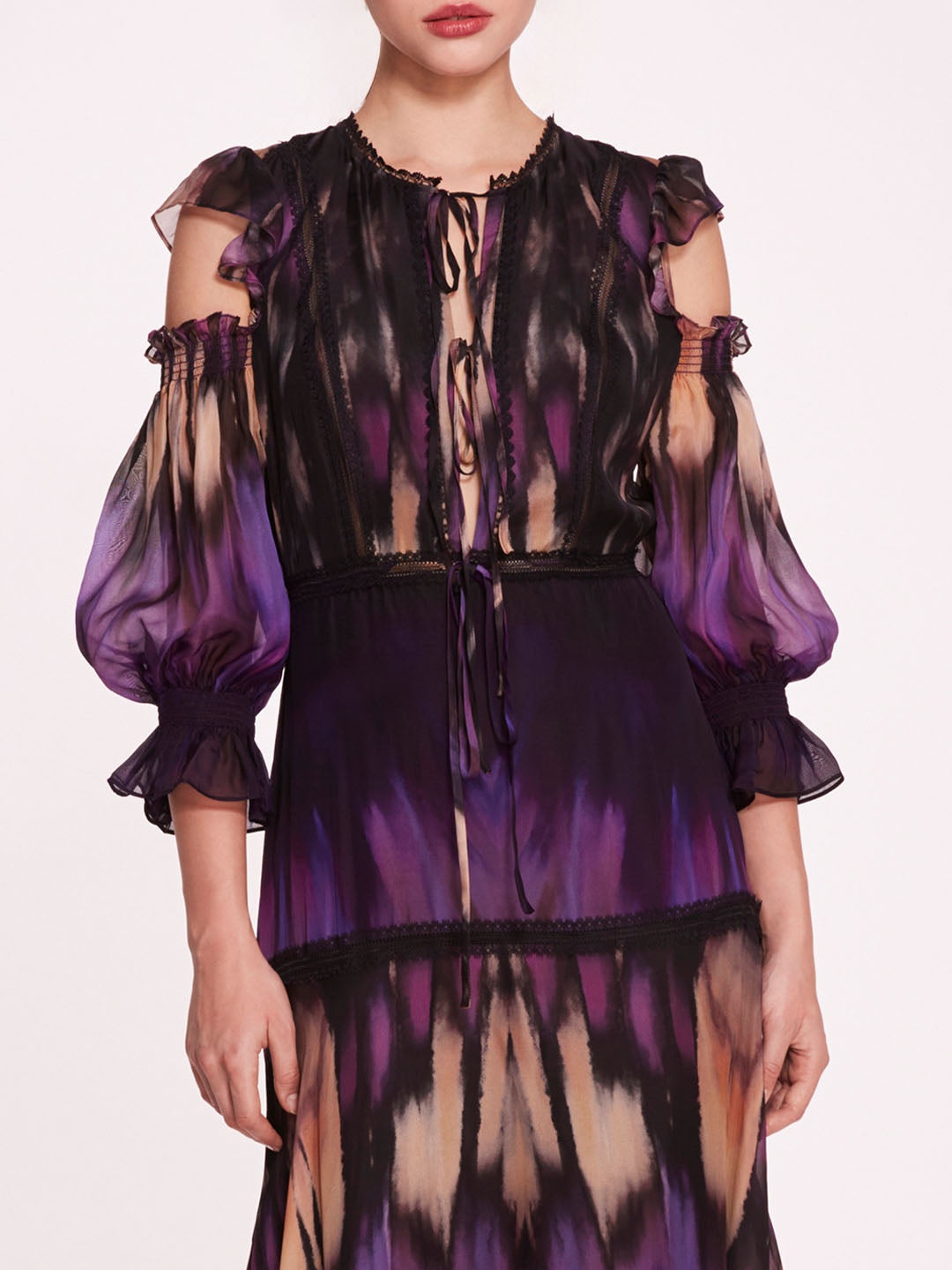 ABSTRACT VISCOSE MAXI DRESS - 4