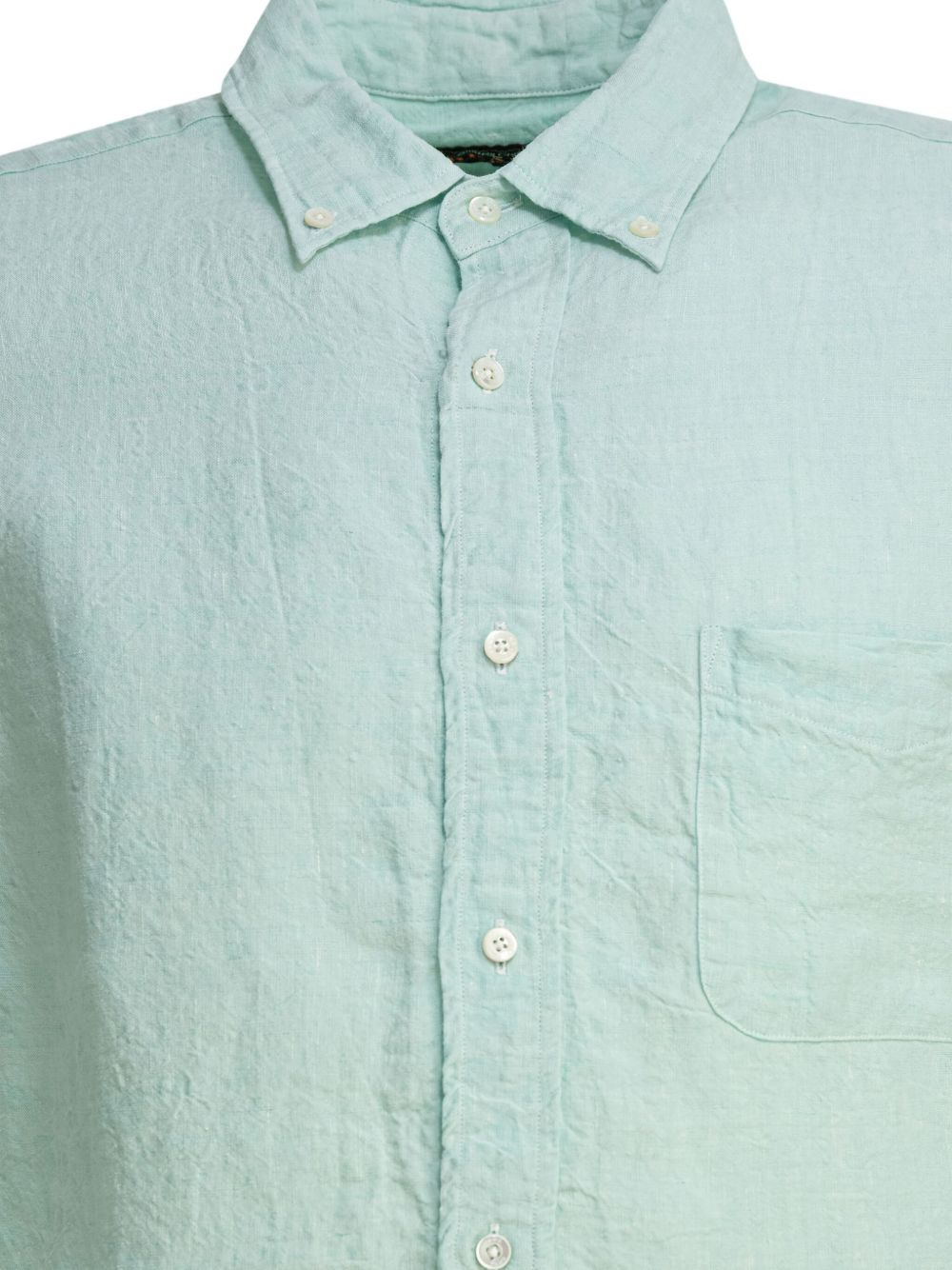 textured linen shirt - 5