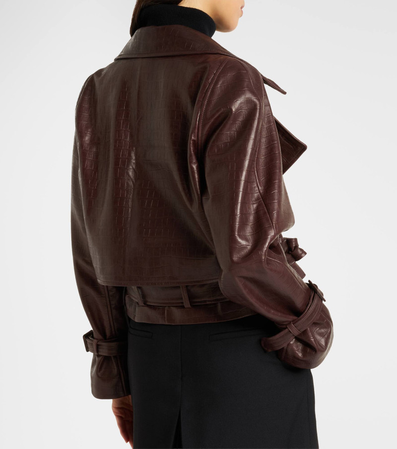Hatti croc-effect leather jacket 5