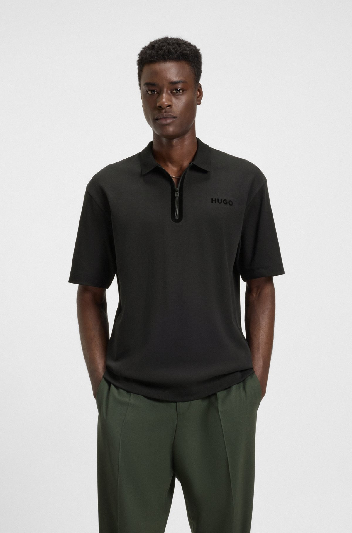 POLO SHIRT WITH ZIP PLACKET - 2