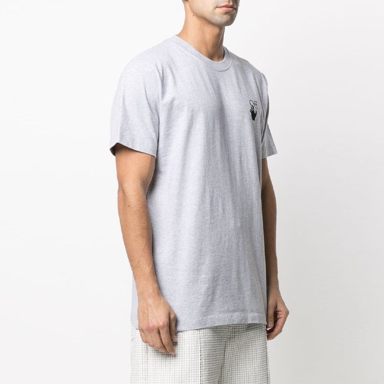 Off-White SS21 Arrow Short Sleeve Round Neck Version Gray OMAA027R21JER0030825 - 5