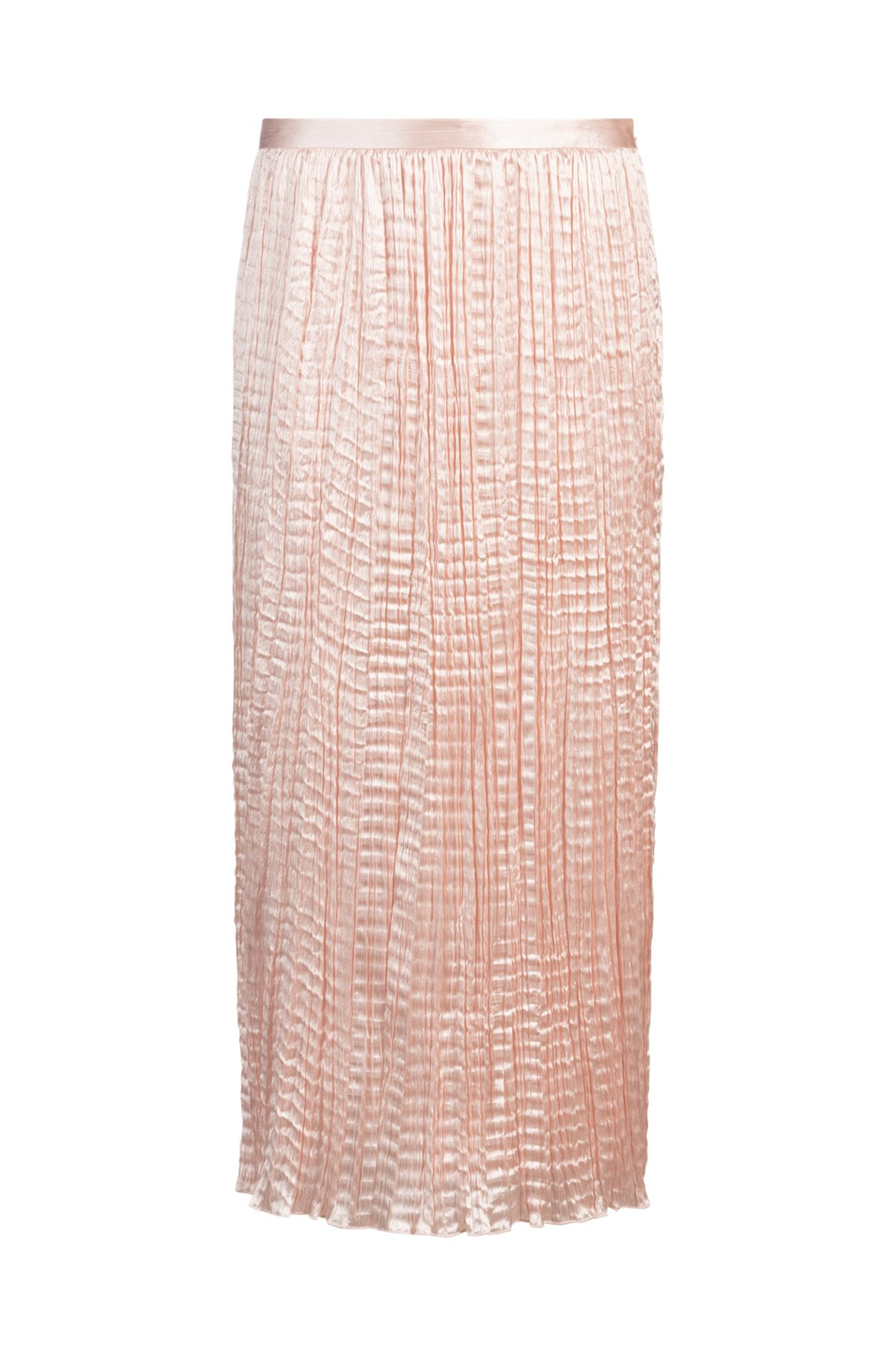 CRINKLE-PLISSÉ SKIRT WITH TONAL WAISTBAND - 1