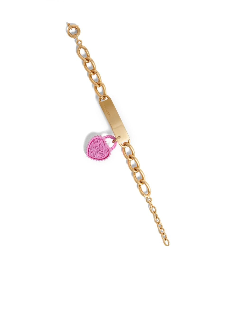 heart-pendant chain-link bracelet - 2