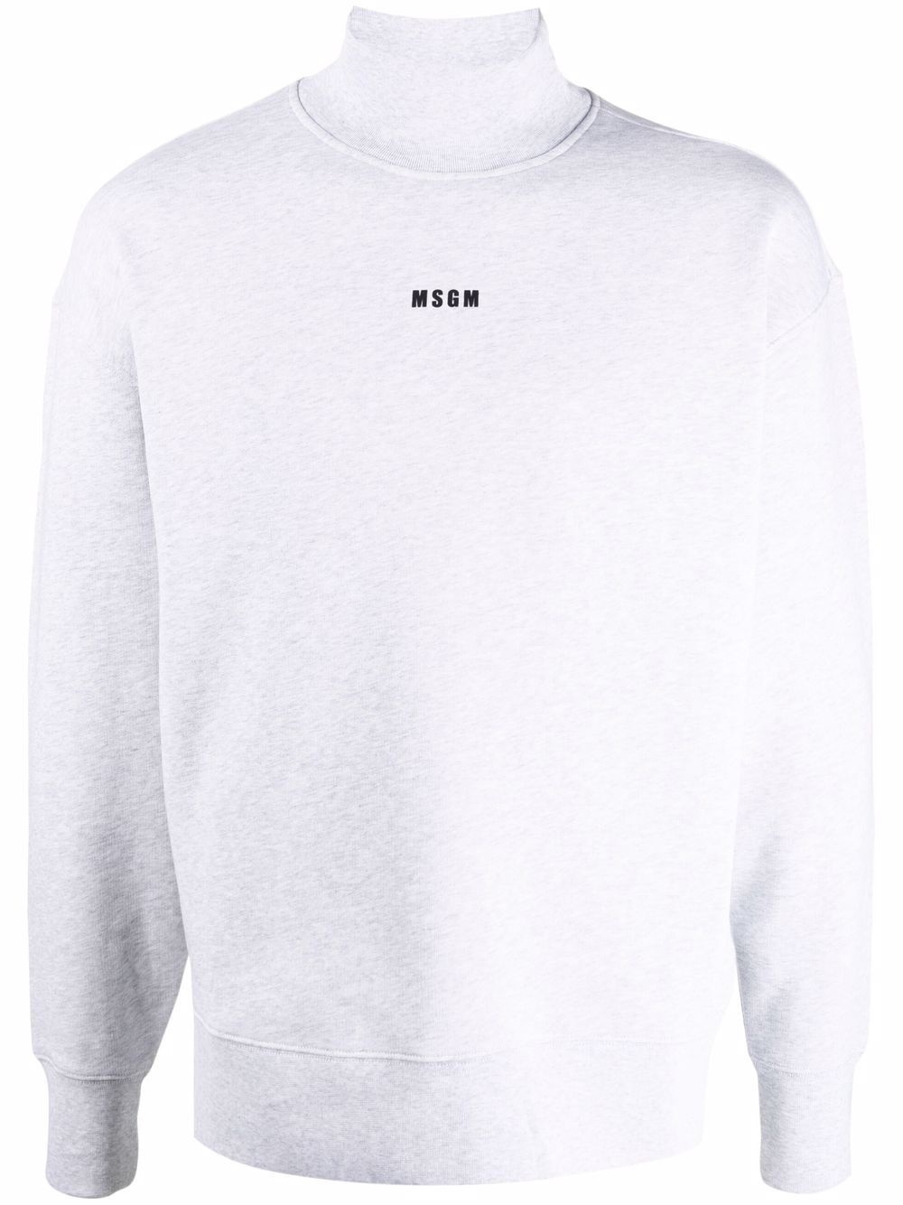 logo-print mock-neck sweatshirt - 1