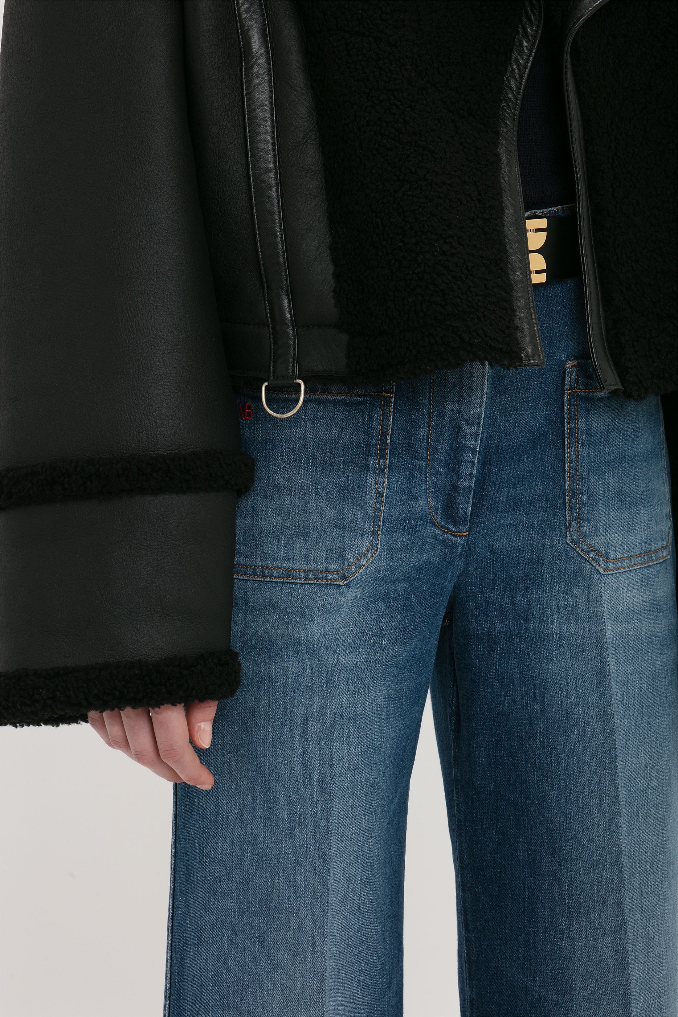 Shearling Jacket In Black - 6