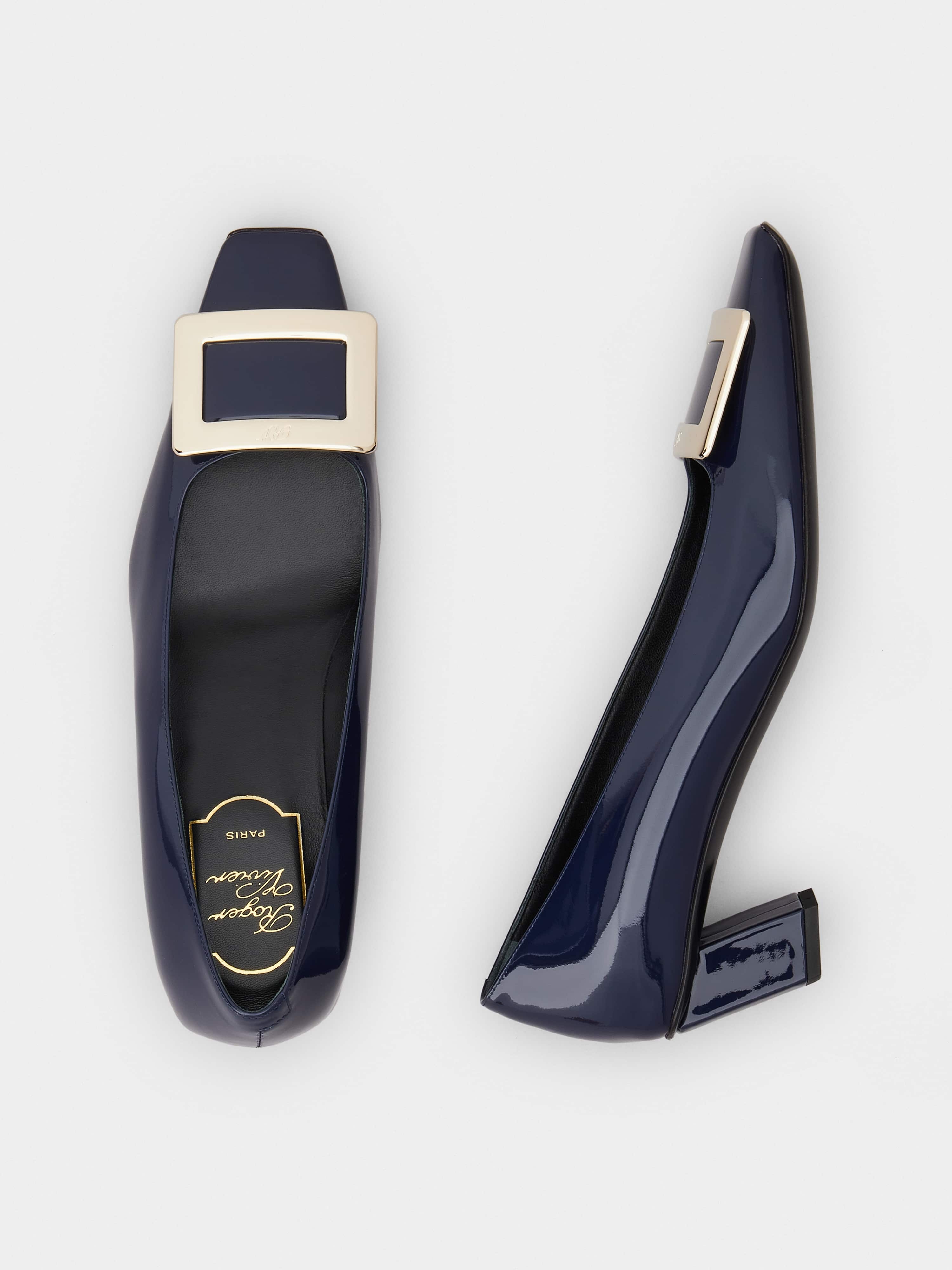 Belle Vivier Metal Buckle Pumps in Patent Leather - 4