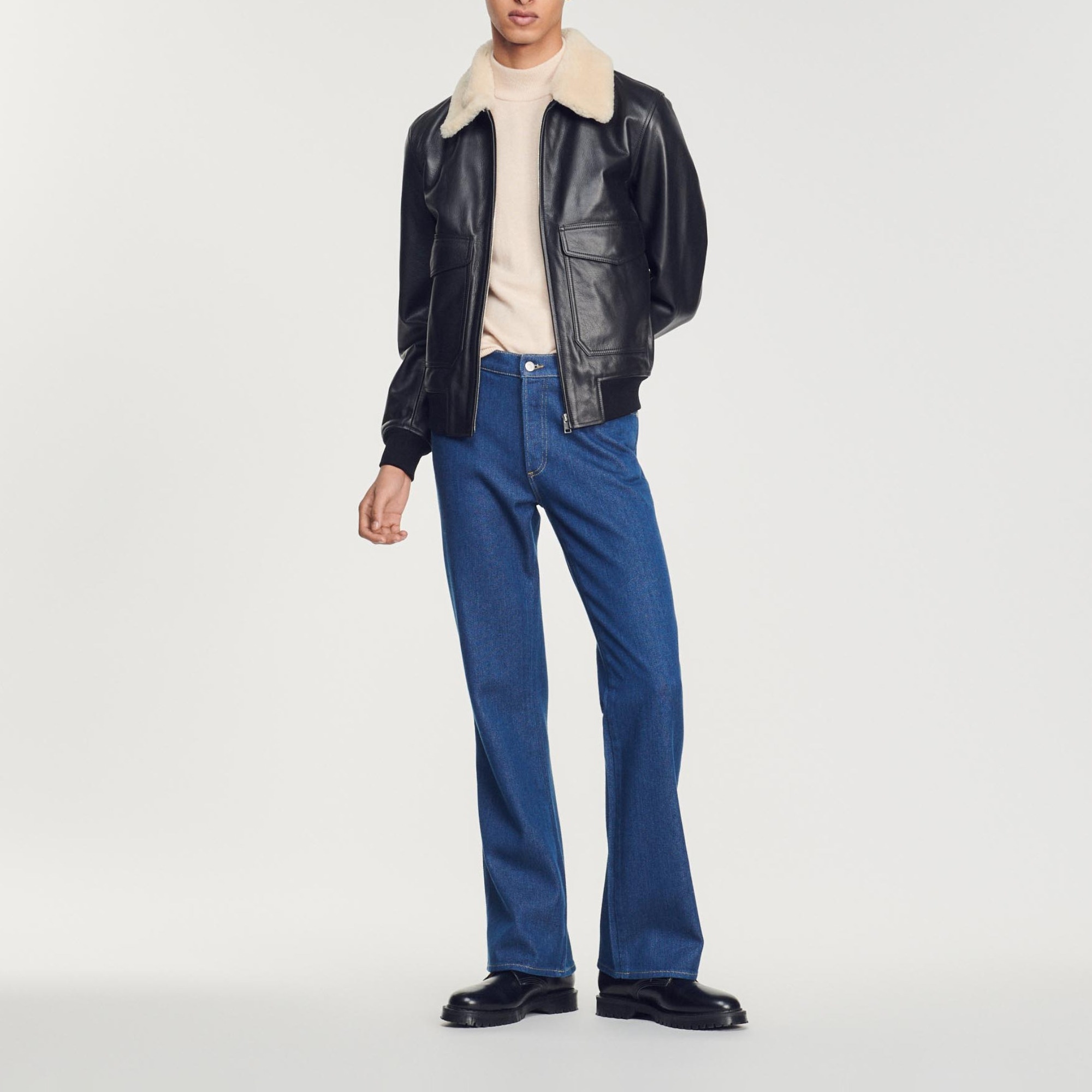 Leather aviator jacket - 2