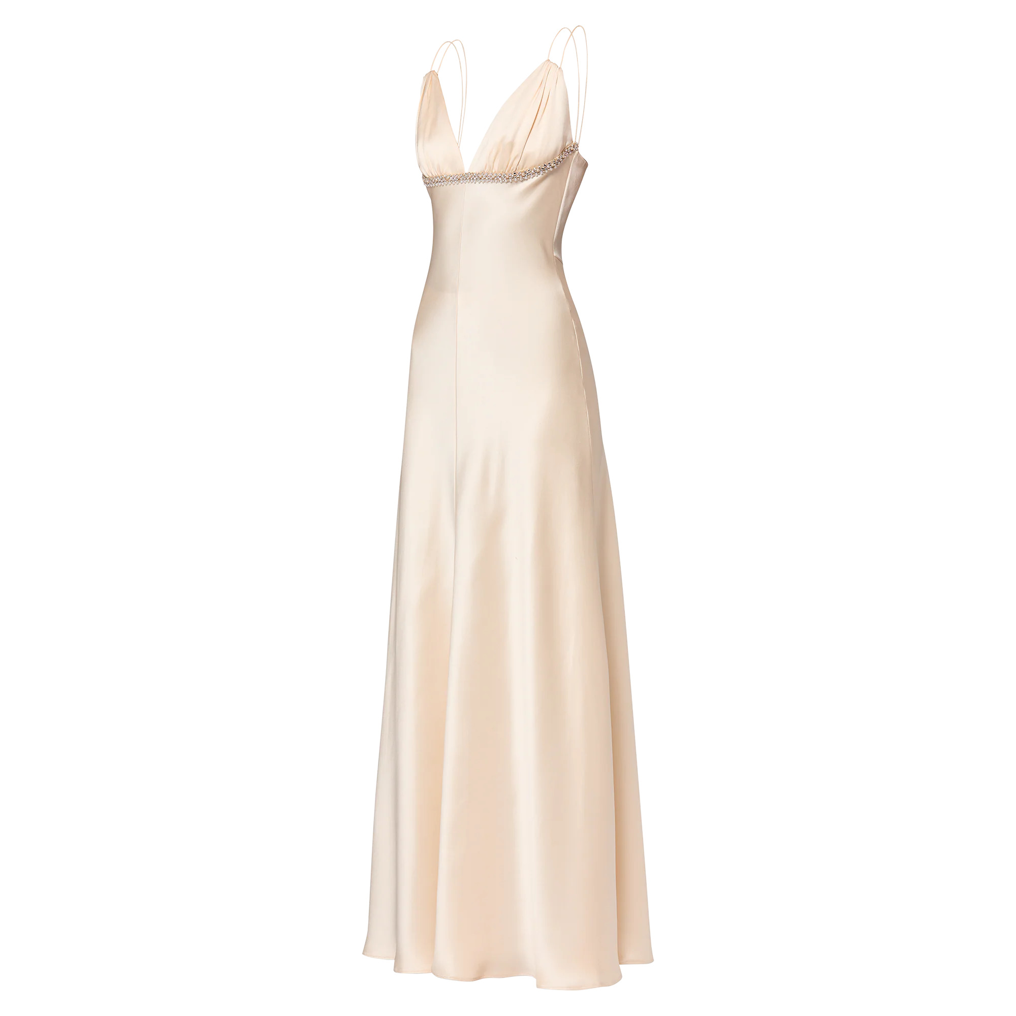 Beaded Trim Gown - 2