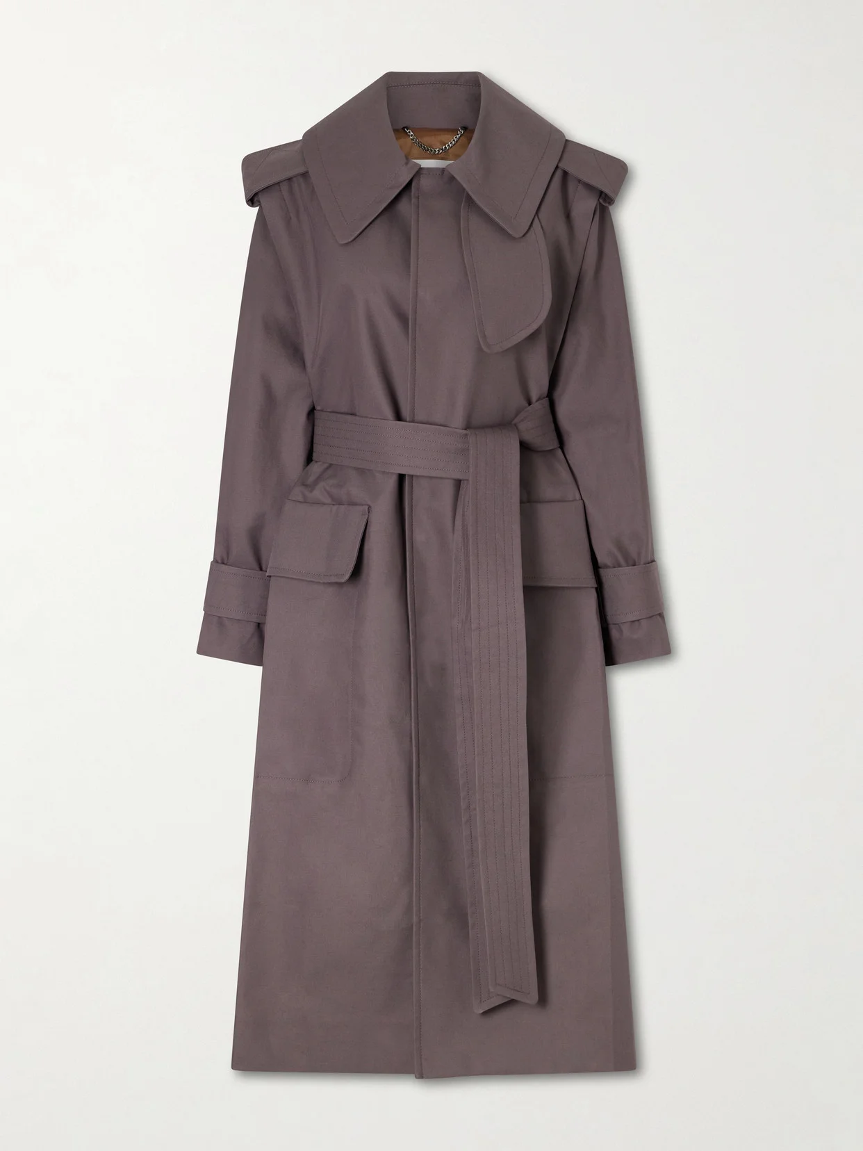 Philippa Belted Cotton Trench Coat - 1