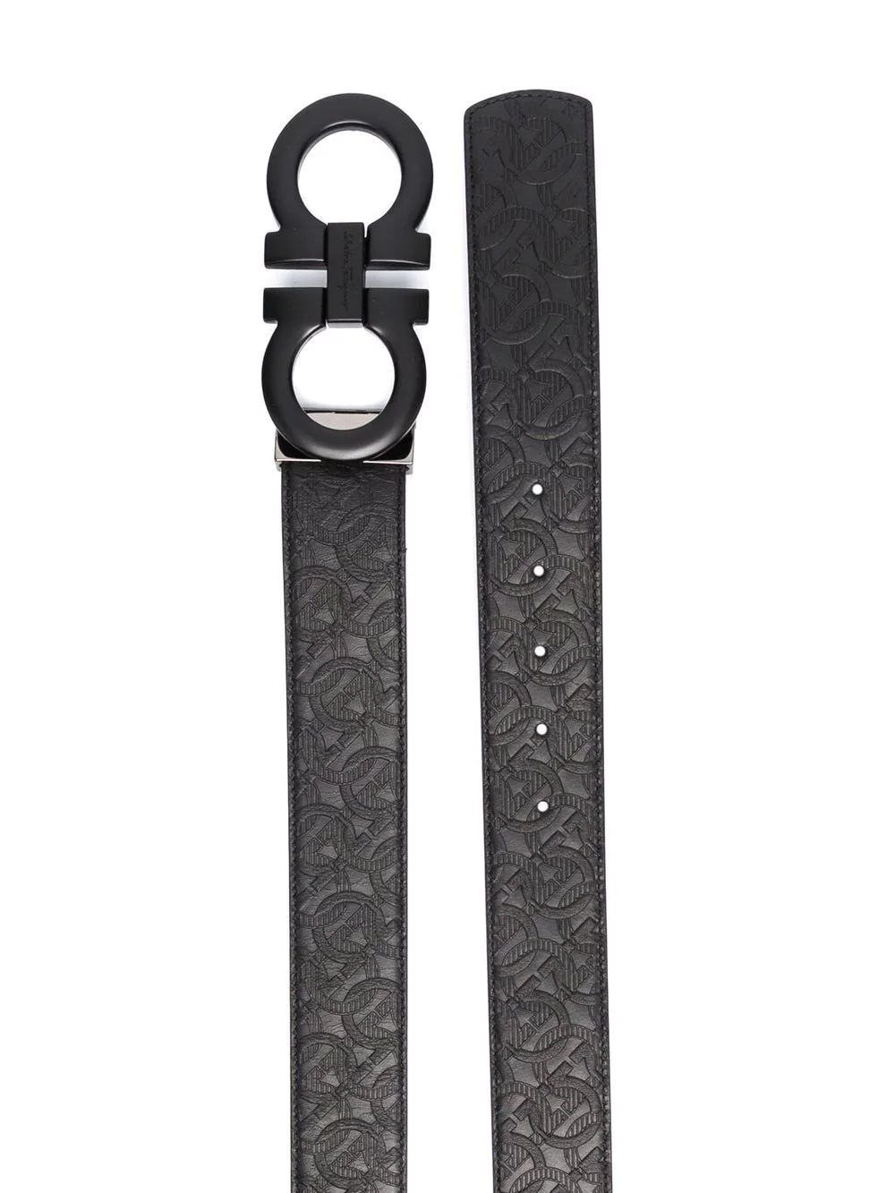 embossed monogram belt - 2