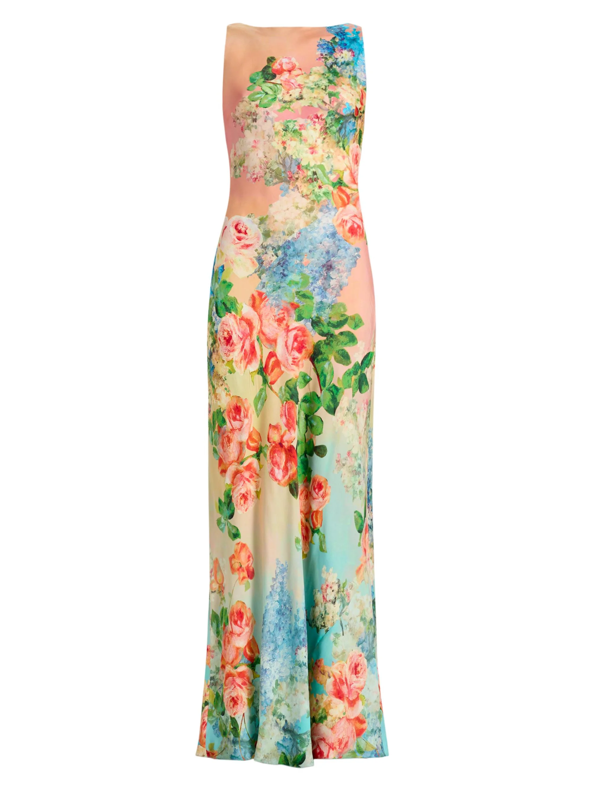 Women's Floral Column Maxi Dress - Multi - 1