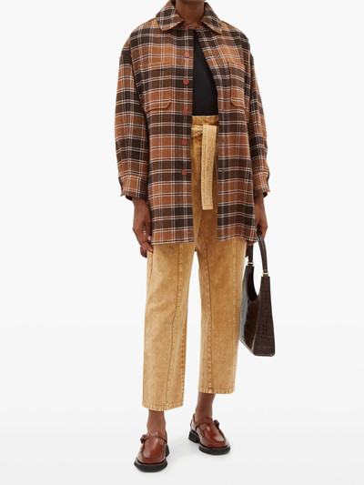 See by Chloé Checked wool-blend flannel shirt jacket outlook