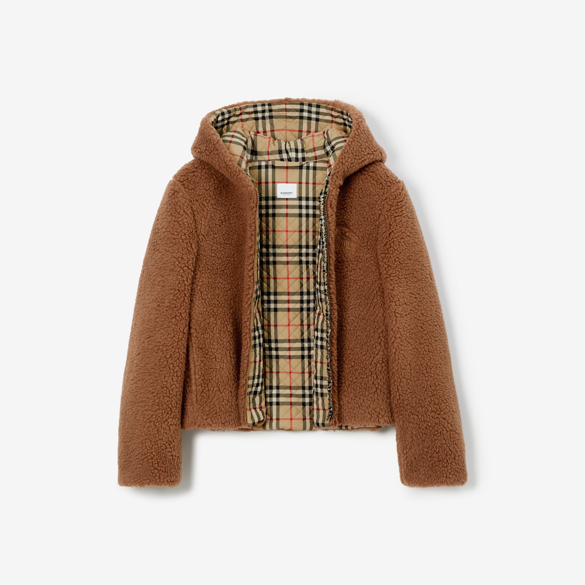 Burberry hooded belted coat - Brown