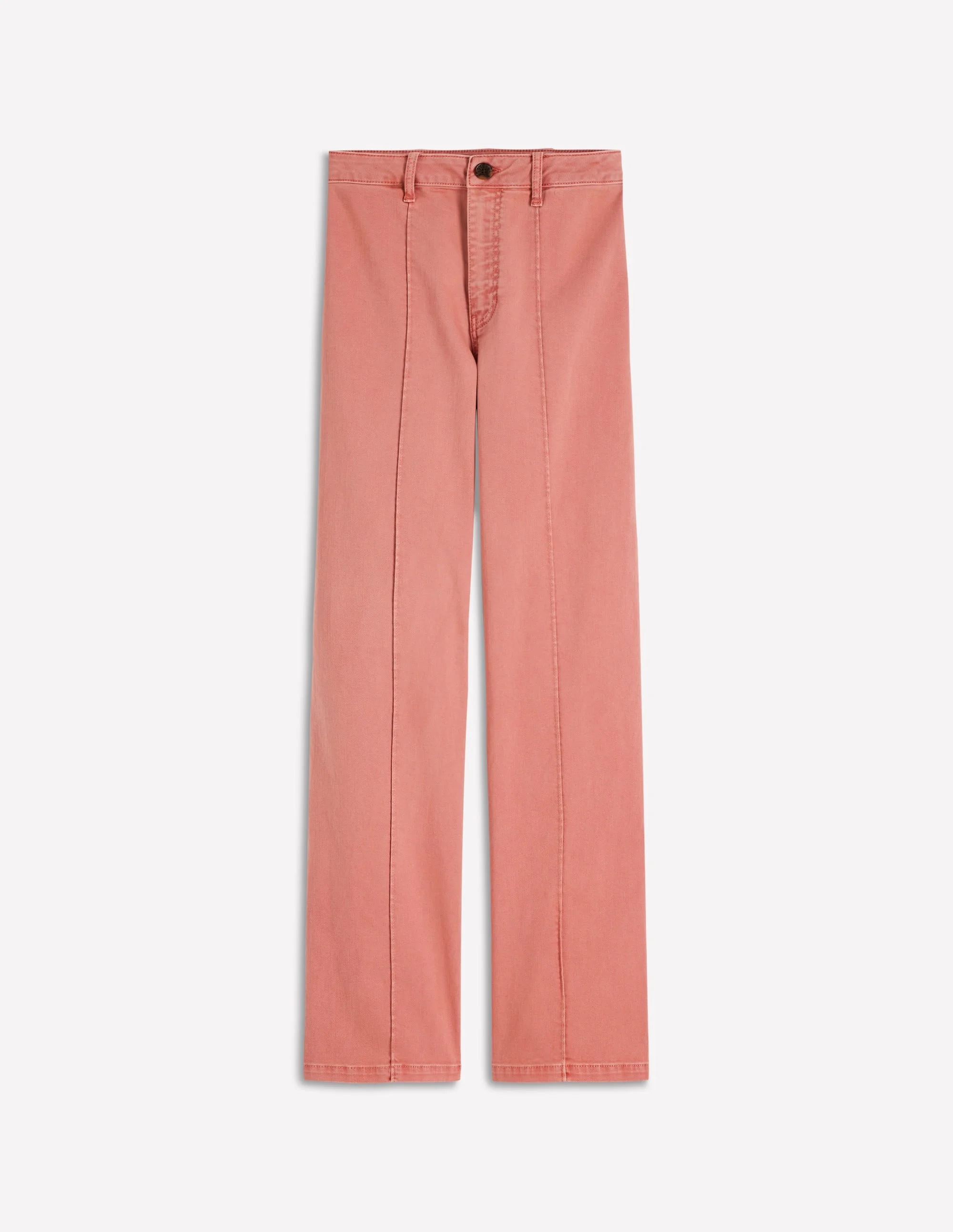 Pintuck Column Leg Jeans-Almond Pink - 1