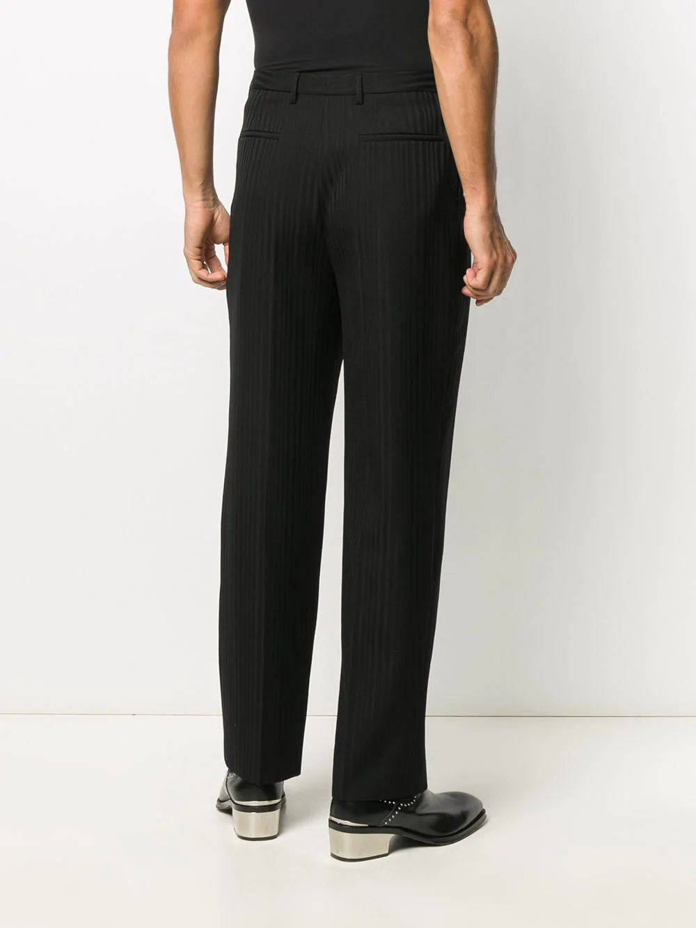 straight-leg tailored trousers - 4