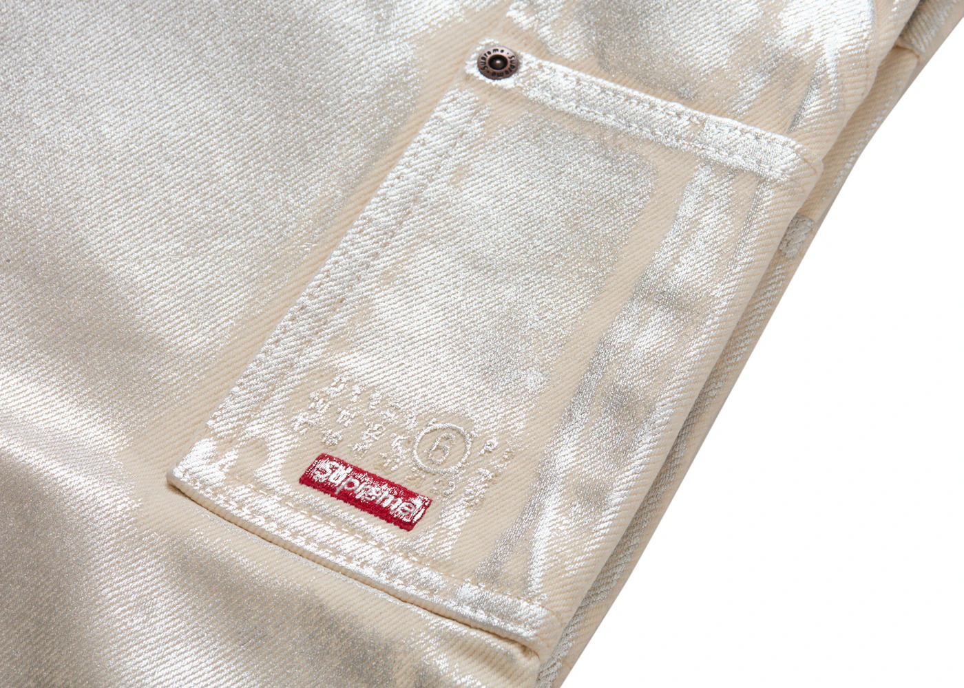 Supreme MM6 Maison Margiela Foil Double Knee Painter Pant Natural - 3