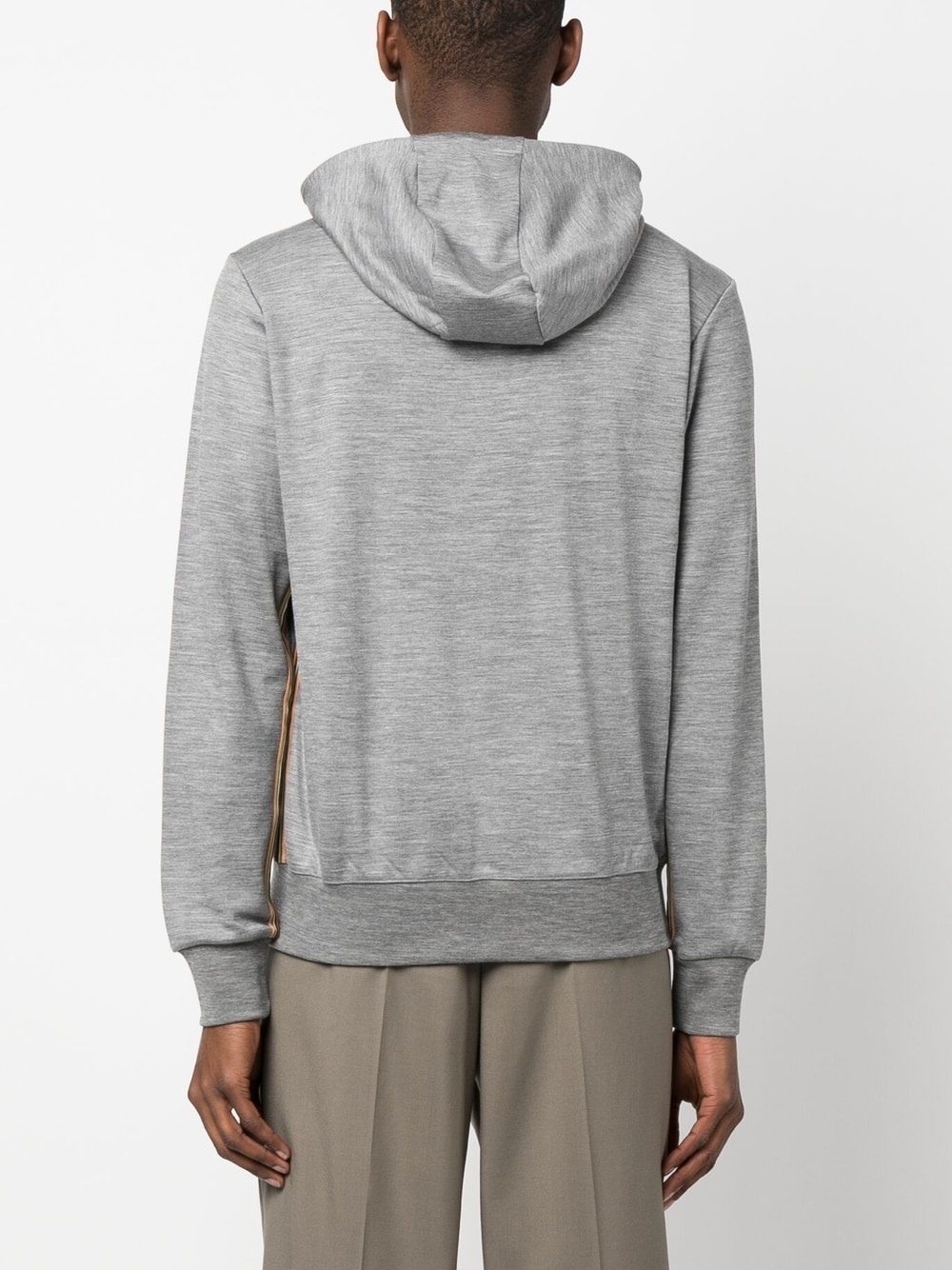 stripe-detail hooded jacket - 4
