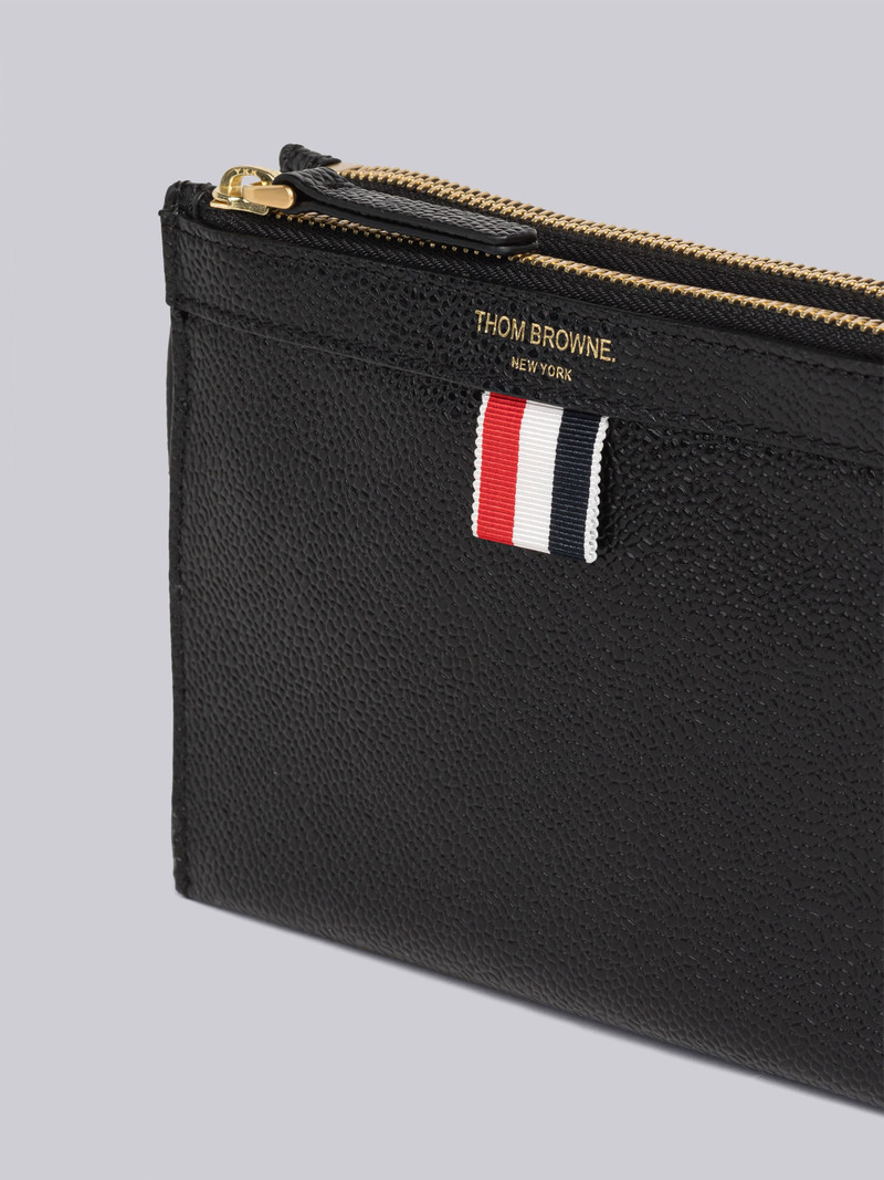 Thom Browne Pebble Grain Leather Mini Document Holder Crossbody outlook