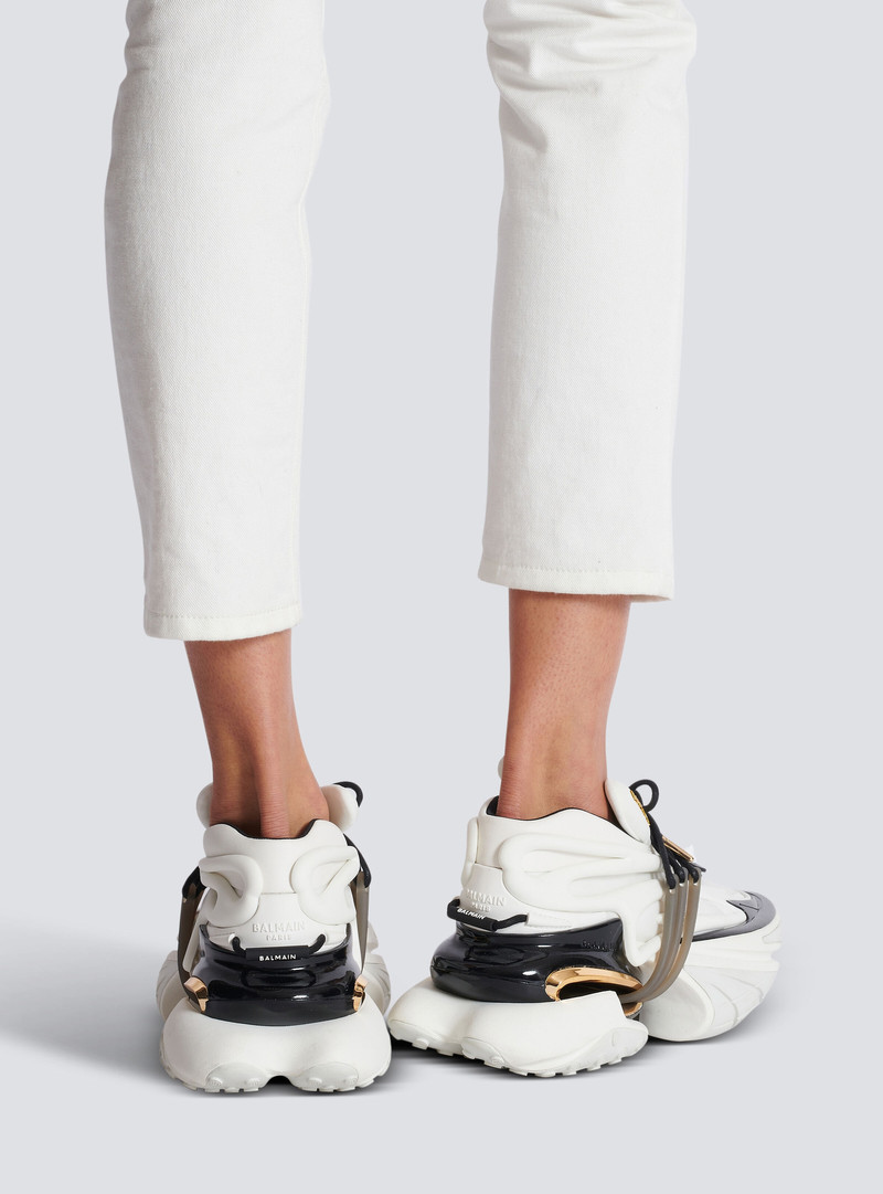 Balmain Unicorn Low trainers in neoprene and calfskin outlook