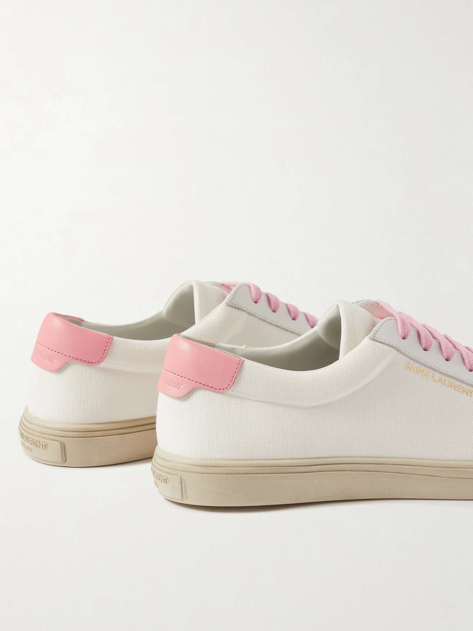 Andy Leather-Trimmed Logo-Print Canvas Sneakers - 5