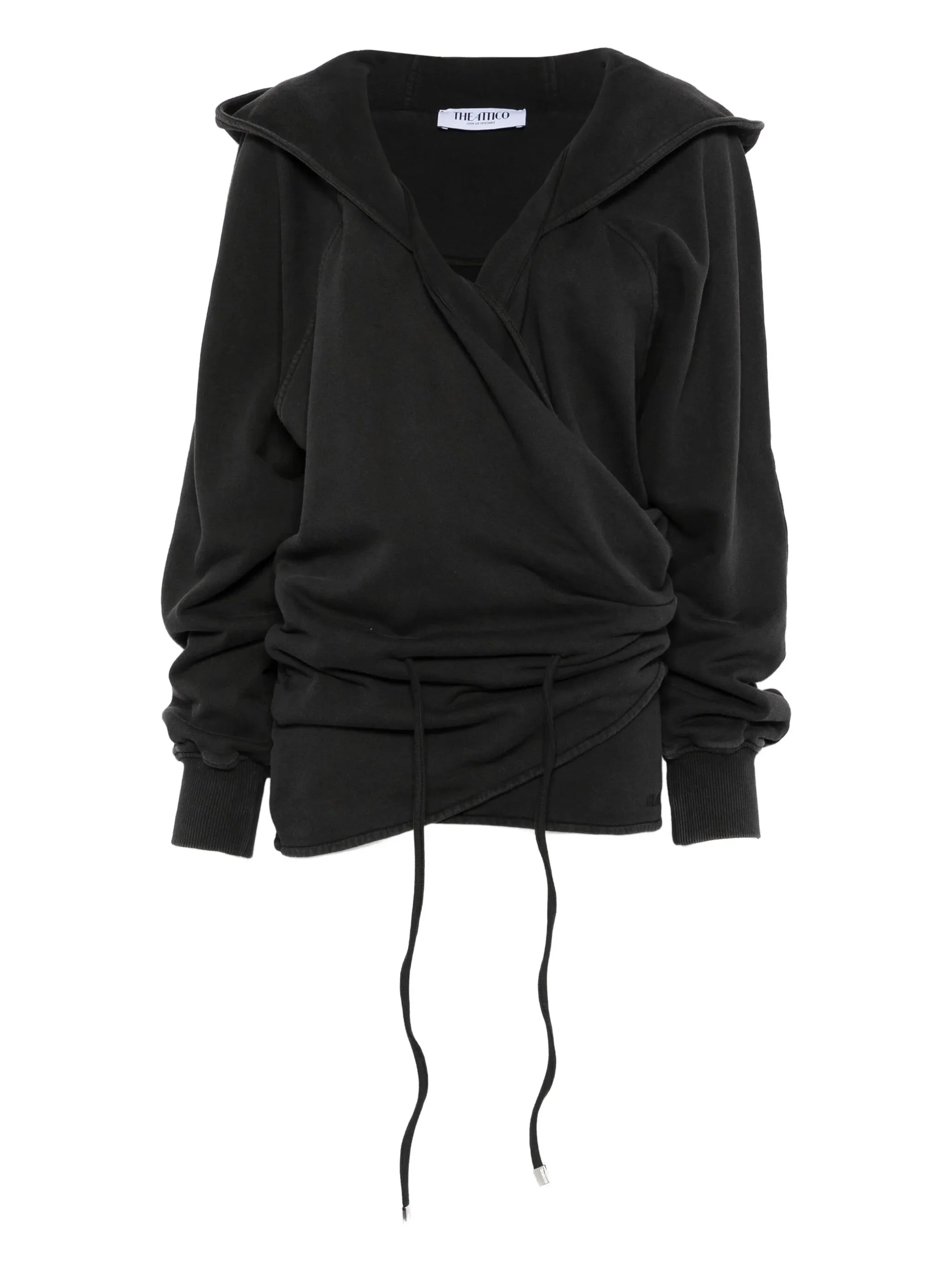 hooded-neck mini dress - 1