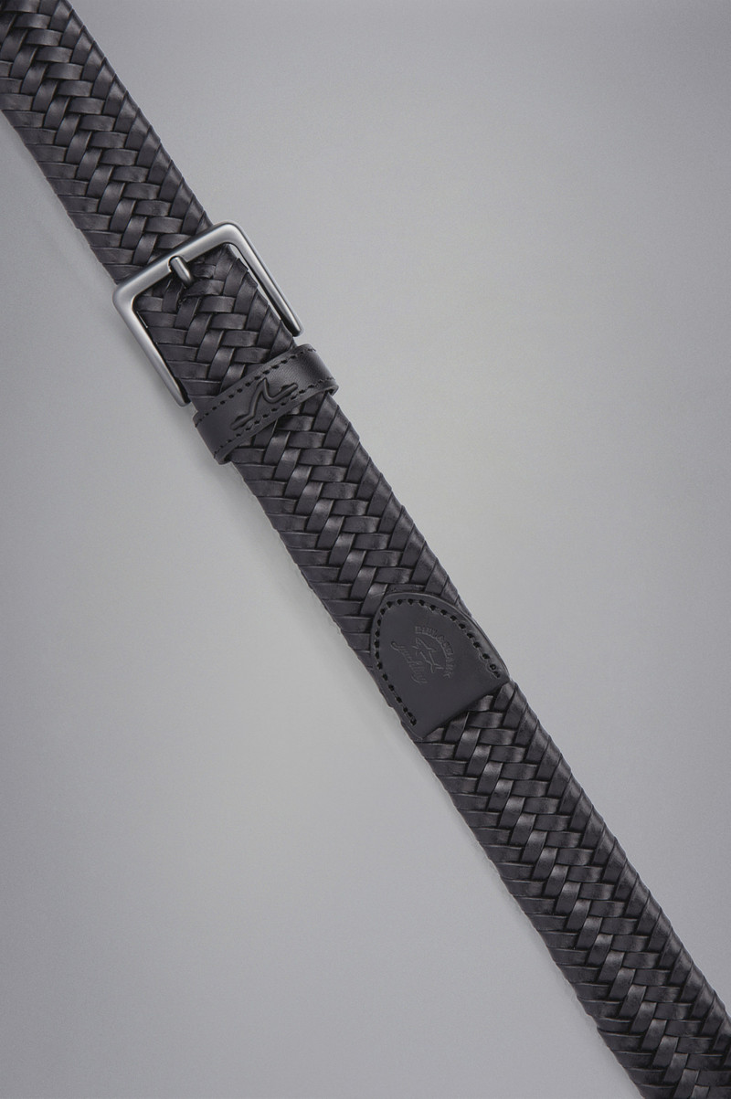 Paul & Shark WOVEN LEATHER BELT outlook