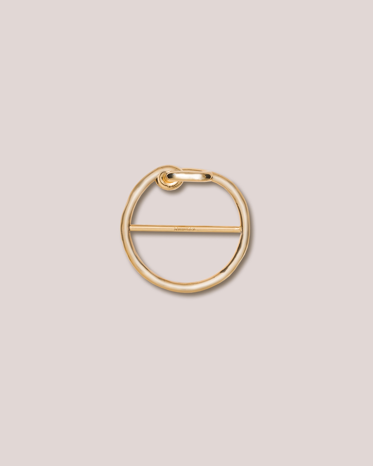 SCARF RING - Gold-tone metal scarf ring - 1