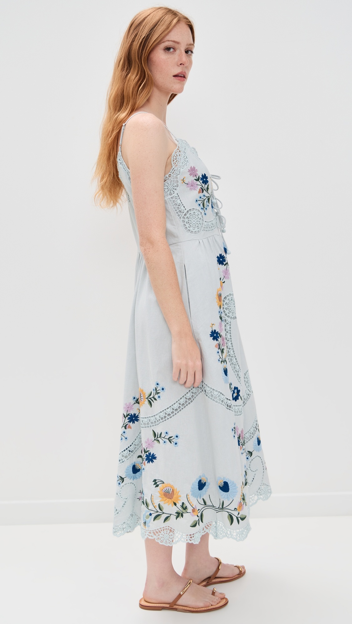 Celia Embroidery Slip Dress - 3