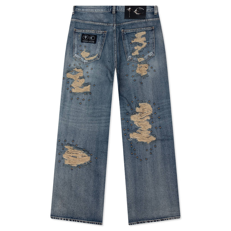 Thug Club VINTAGE DOUBLE KNEE PANTS - BLUE outlook