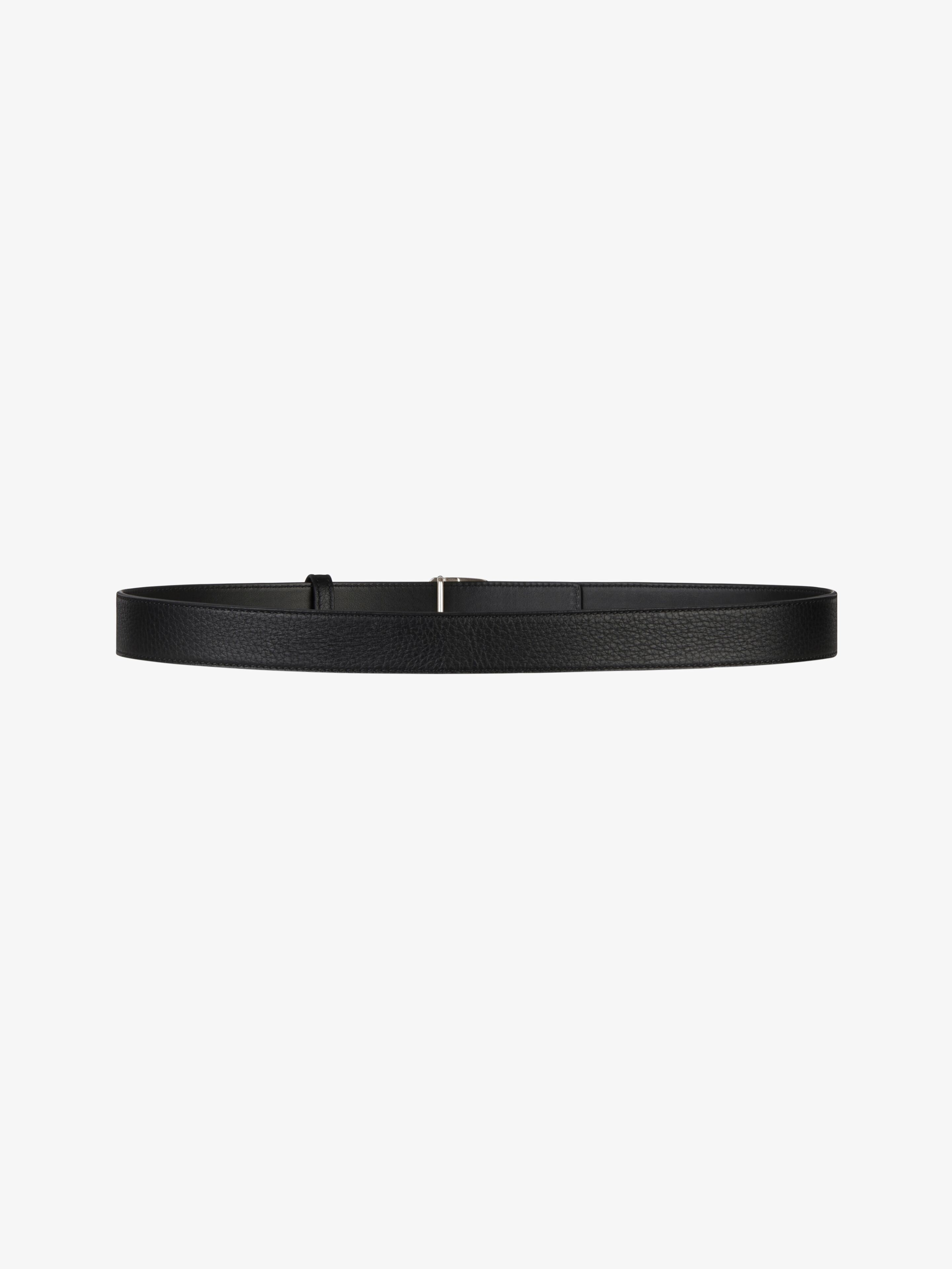 BELT IN GRAINED LEATHER WITH G-CHAIN BUCKLE - 3
