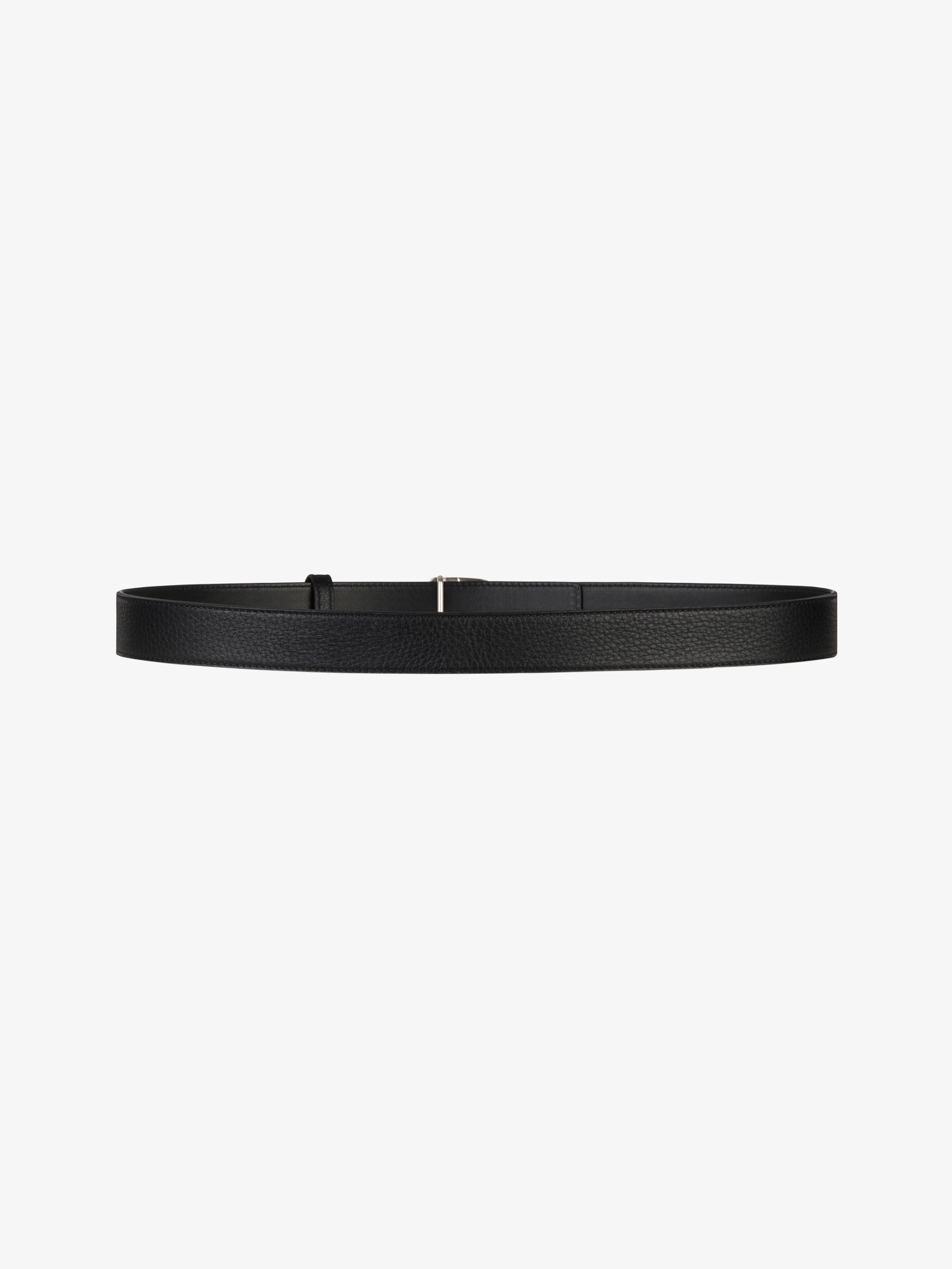 BELT IN GRAINED LEATHER WITH G-CHAIN BUCKLE - 2