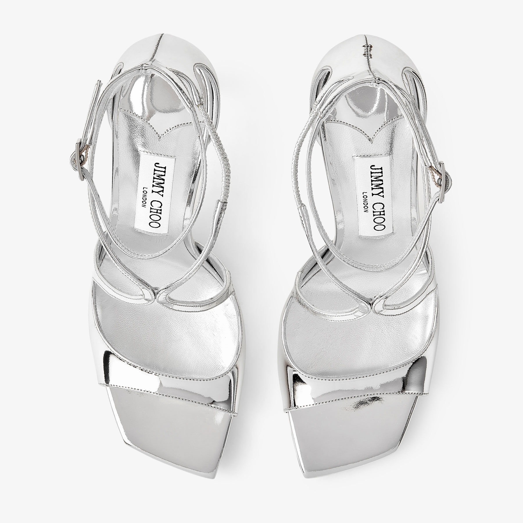 Azia 95
Silver Liquid Metal Leather Sandals - 4