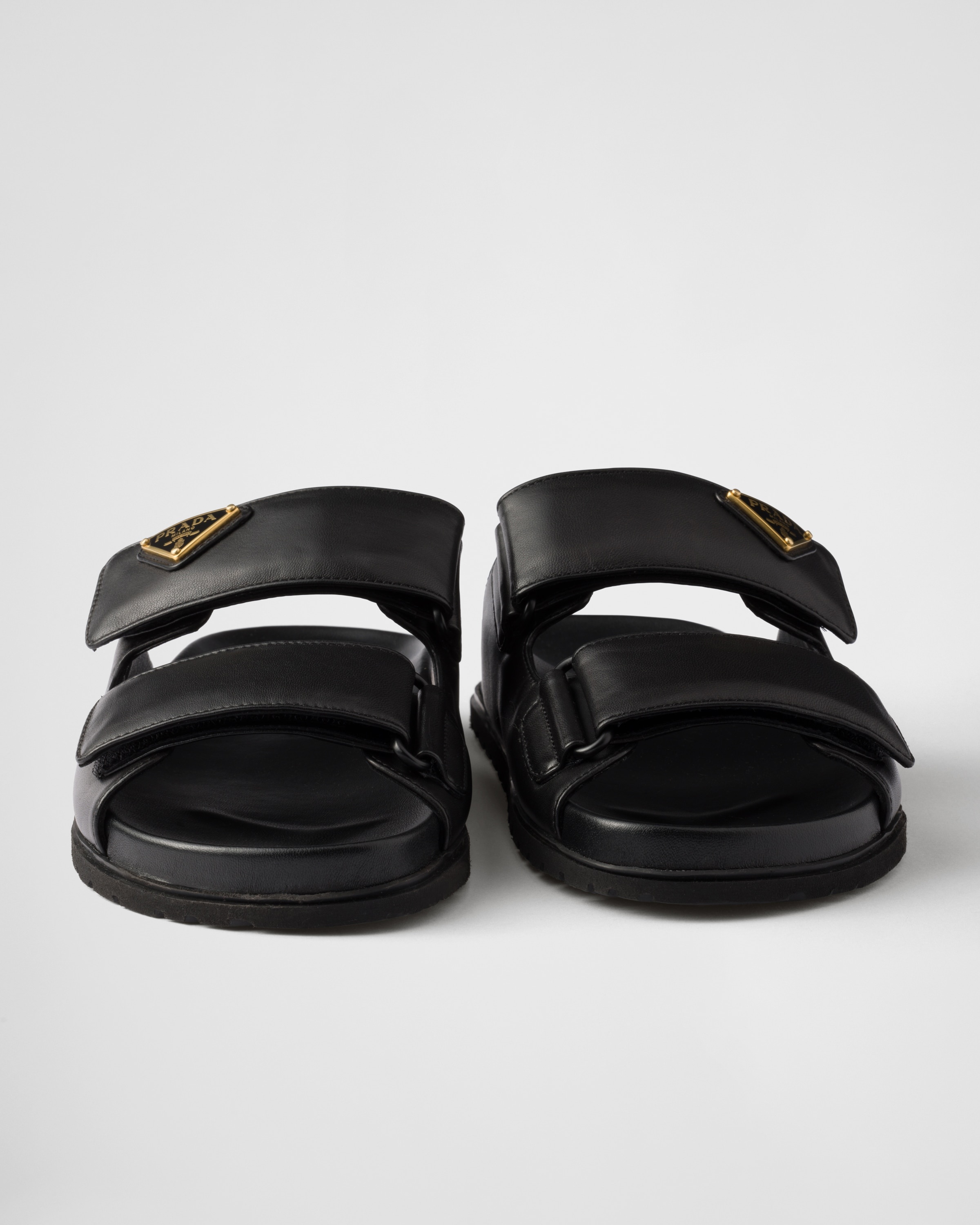 Nappa leather slides - 5