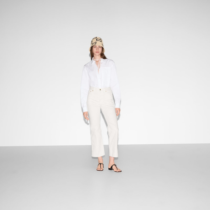 GUCCI Cropped flared denim pants outlook