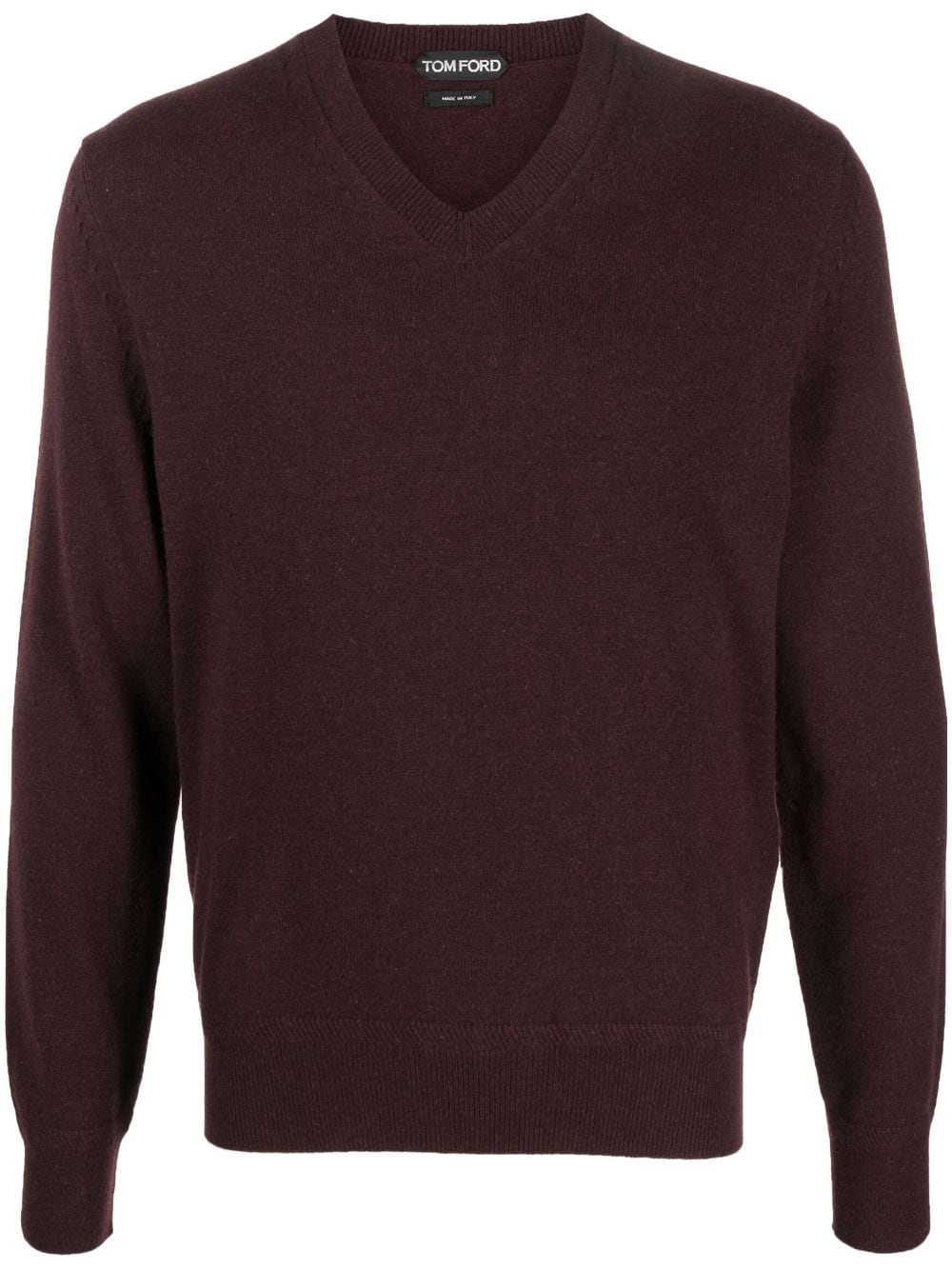 V-neck cashmere jumper - 1