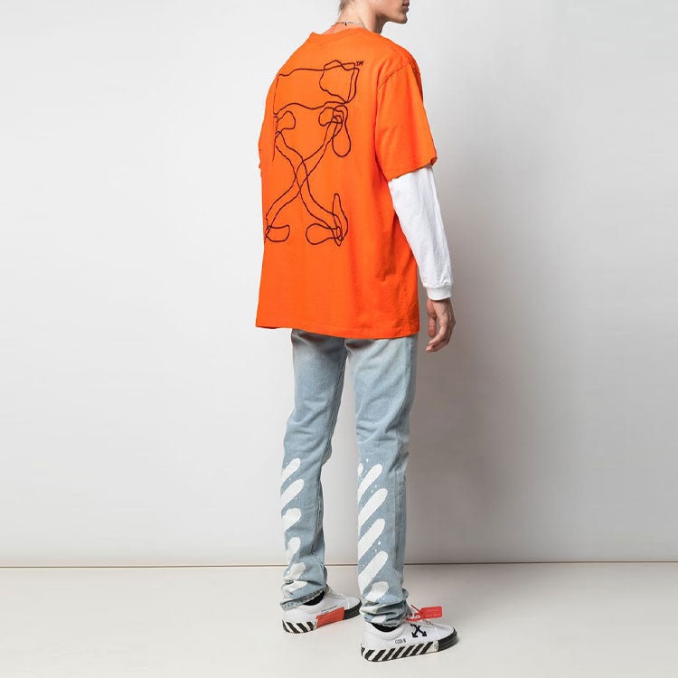 Off-White Abstract Arrows Embroidery Short Sleeve Oversize OMAA038F191850111910 - 5