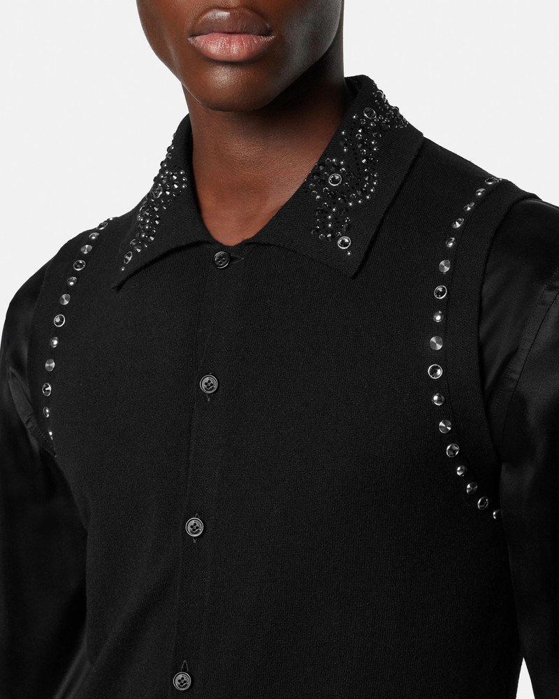 Embellished Cashmere-Blend Knit Vest 3