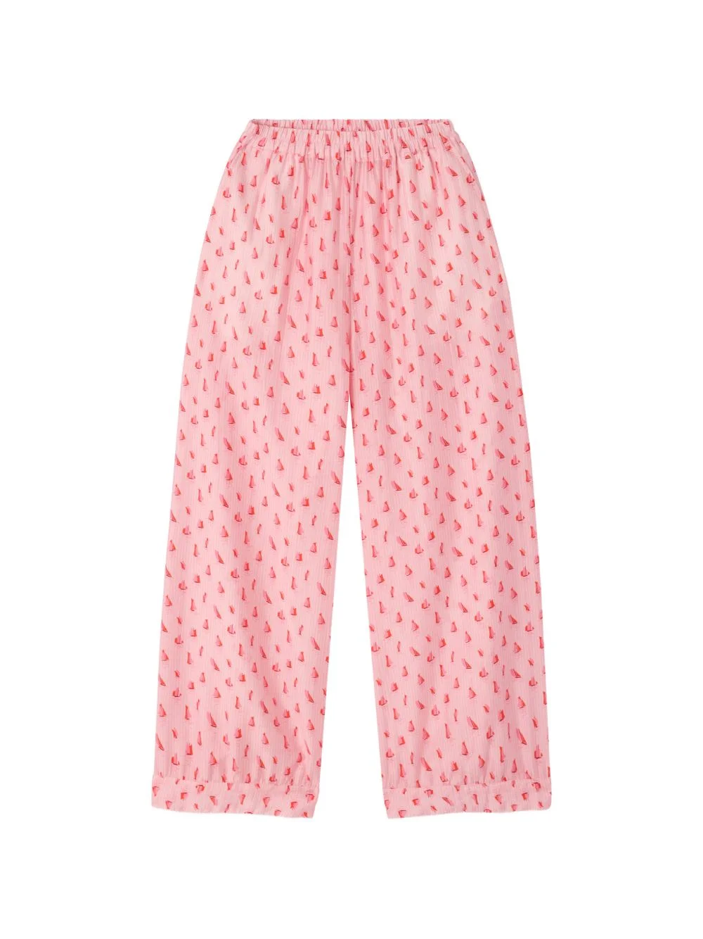 Zivow sailboat-print cropped trousers - 1