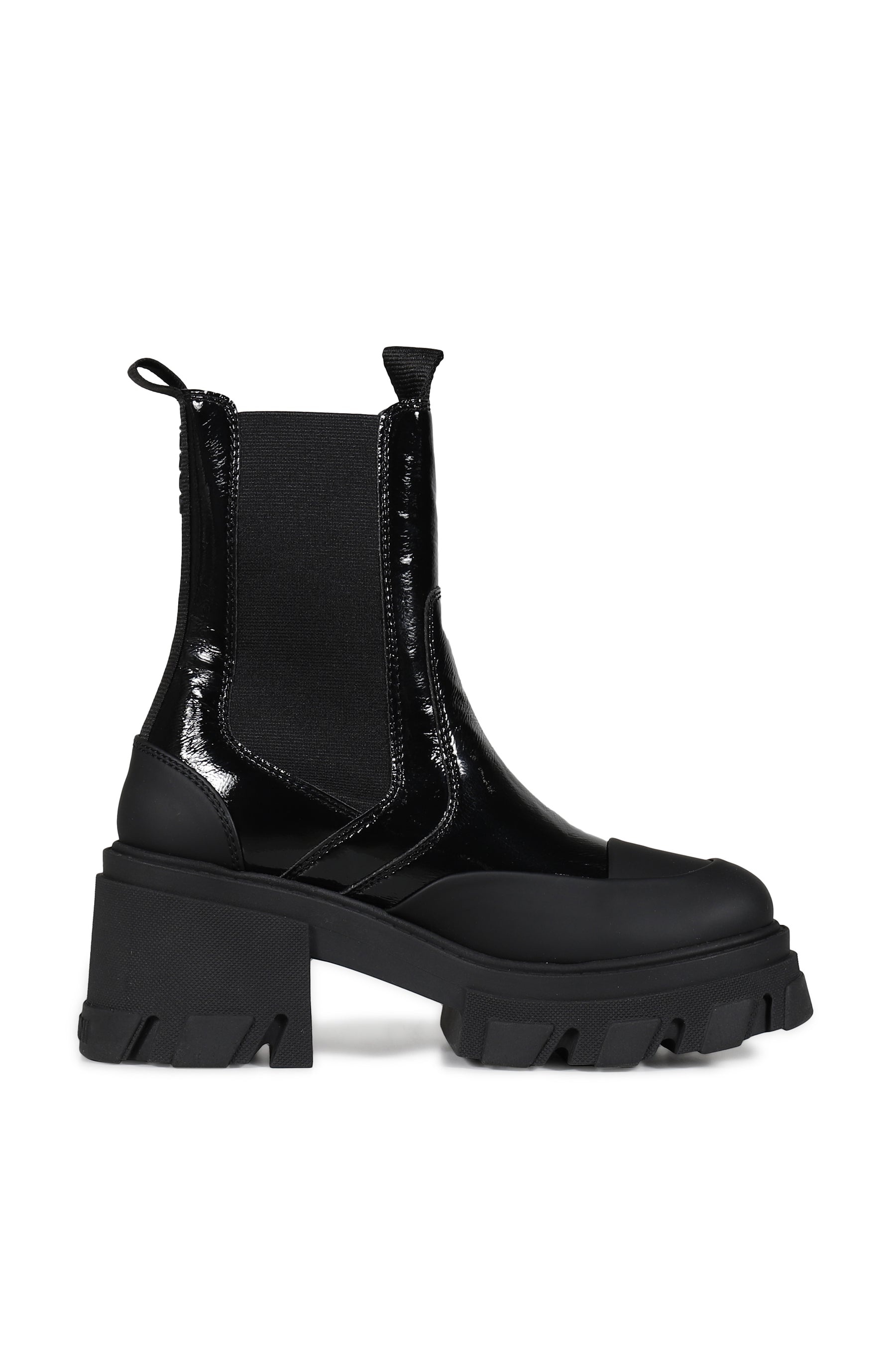 CLEATED HEELED MID CHELSEA BOOT NAPLACK / BLK - 2