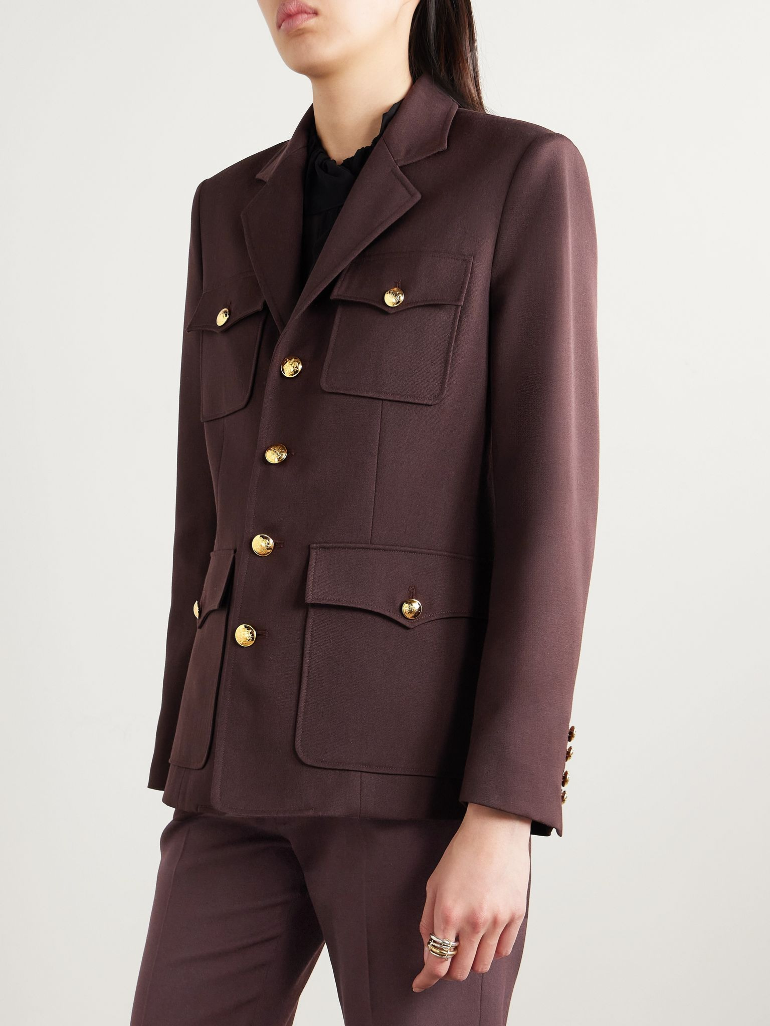 Nelson wool-twill jacket Brown - 3
