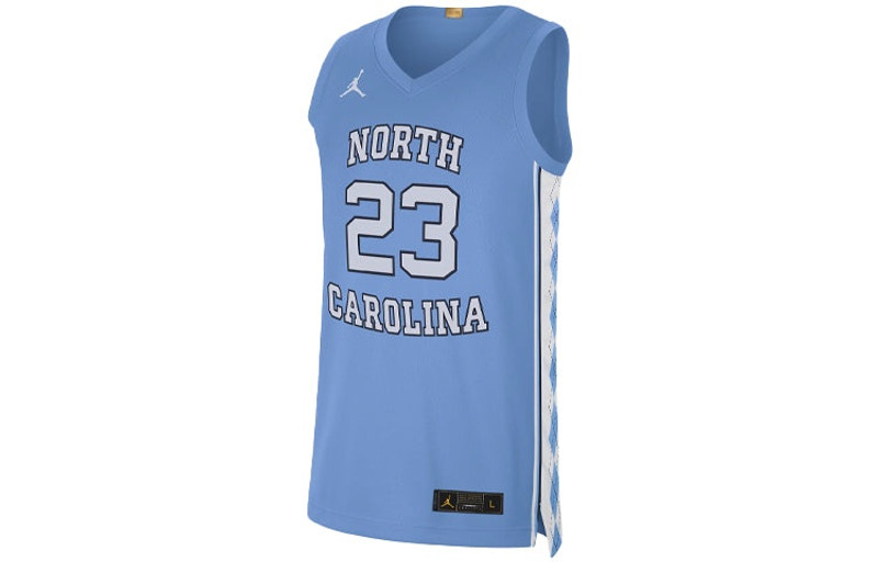 Jordan Men's Air Jordan College (UNC) Sports Basketball Jersey/Vest No. 23 Blue AT8895-448 outlook